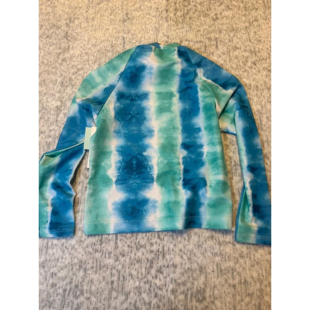 DSG Girls Long Sleeve Swim Rash Guard Spring Tie Dye UPF‎ 50 XS